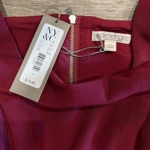 Burgundy dress, knee length / brand new